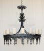 1627-16GLS Iron Chandelier