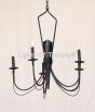 9011-6 Transitional Contemporary Style Wrought Iron Chandelier