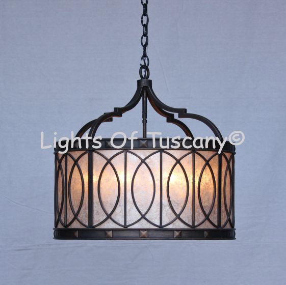 2084-6 Contemporary / Transitional Iron Drum Chandelier 