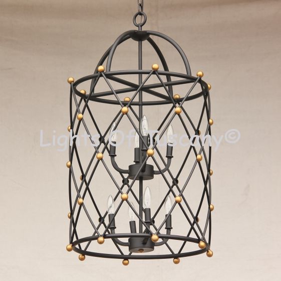 2360-8 Contemporary Wrought Iron Chandelier