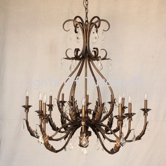 European Chandelier, Crystal Chandelier, Mediterranean Chandelier, Italian Crystal Chandelier, Italian Chandelier, Crystal Chandelier, Tuscan Chandelier with Crystals, Chandelier with Crystals,  