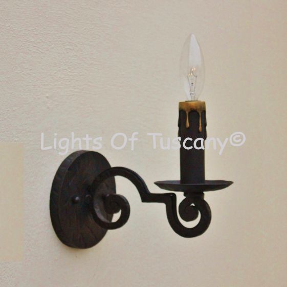 Tuscan wall sconce/wrought iron