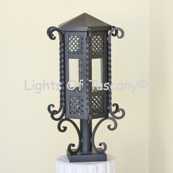 Spanish style small column post light