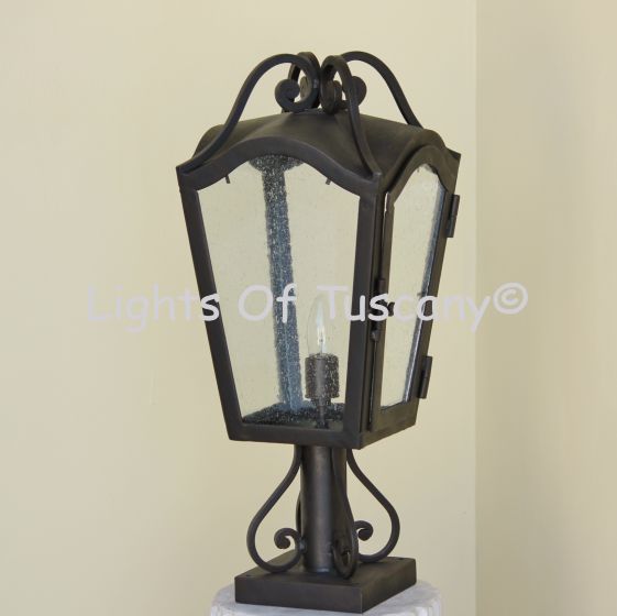 Spanish Modern column post lanter light