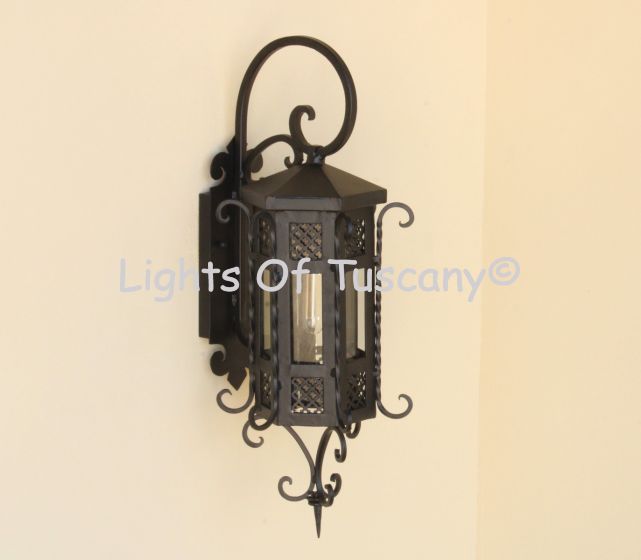 7027-1 Wrought Iron Outdoor Wall Light