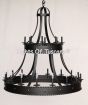 1929-24 Wrought Iron Contemporary Gothic Style Chandelier
