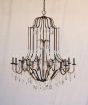 3546-20 Tuscan Style Wrought Iron Crystal Chandelier