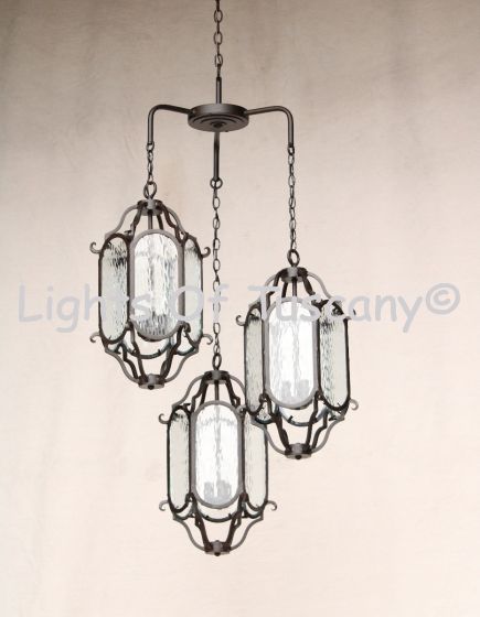2038-5CLS Contemporary Multi-Pendant Hanging Lantern