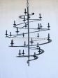 Wrought Iron Chandelier, Spiral Chandelier, Large Spiral Chandelier, Entryway Chandelier, Contemporary Chandelier, Modern Chandelier, LED Chandelier, Candelabra Chandelier,  Commercial Grade Chandelier, Large Chandelier,