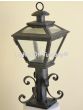 Spanish Style Mediterranean outdoor column post lantern light