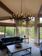 wrought iron chandelier, great room chandelier, antler chandelier