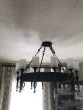 Wrought iron chandelier, flush mount chandelier, flush mount ceiling light, short chandelier, Spanish Style Chandelier, Wrought Iron Chandelier, Commercial Grade Lighting, Outdoor Iron Chandelier, Dining room chandelier