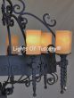 1215-10 Spanish/Mediterranean Style Iron Chandelier Gothic Castle