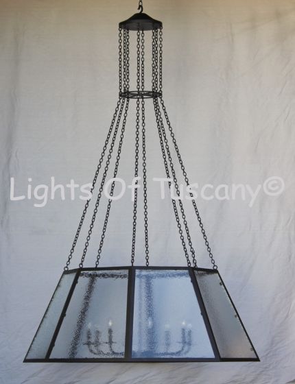 2605-8 Contemporary Wrought Iron Hanging Lantern Light