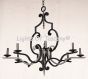 1092-8 Wrought Iron Chandalier