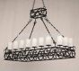 1294-20 Wrought Iron Italian Country Style Island Chandelier