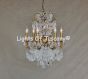 15523-6 Solid Brass Candelabra Crystal Chandelier 