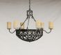 1146-6 Spanish Revival Wrought Iron Chandelier