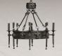 1377-8 Spanish Revival Wrought Iron Chandelier