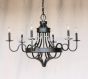 1095-6 Transitional Mediterranean Style Wrought Iron Chandelier