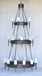 1437-24GL Wrought Iron Large Spanish Style Chandelier 