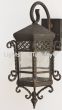 Santa Barbra style wrought iron outdoor wall light fixture