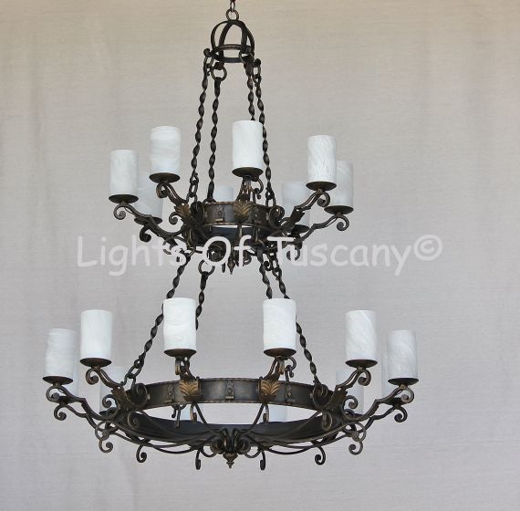 Tuscan Style large Chandelier