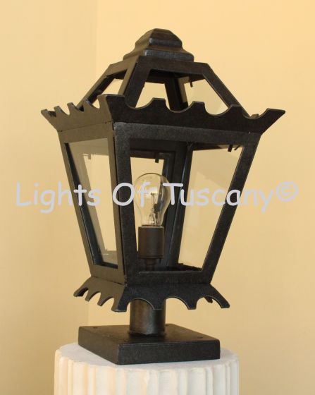 7551-1P Contemporary Outdoor Iron Post Light