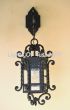 7257-1CH  Spanish-Mediterranean Style Hanging Iron Outdoor Wall Lantern