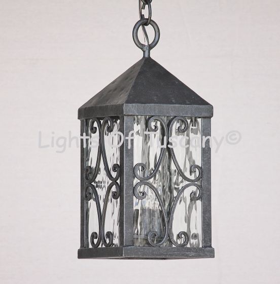 2144-3 Tuscan/Mediterranean Style Outdoor Iron Hanging Light