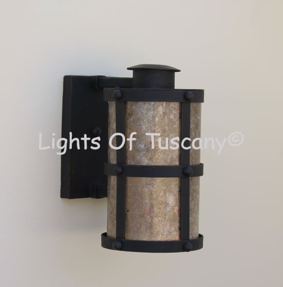 7420-1 Spanish / Contemporary Style Wrought Iron Outdoor Wall Light