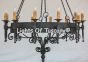 1050-18	Spanish Revival Wrought Iron Chandelier