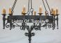 1050-18 Spanish Revival Wrought Iron Chandelier