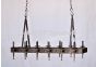 1078-12 Rustic Spanish Iron Linear Chandelier