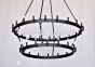 Wrought iron rustic chandelier, farmhouse chandelier, 2 tier inverted chandelier, contemporary rustic chandelier, wagon wheel chandelier, commercial grade lighting, LED chandelier, inverted chandelier, 