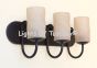 5552-3 Rustic Contemporary Bathroom Iron Vanity Light