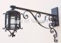 Spanish Colonial Outdoor Light, Wall Bracket Light, Spanish Style Iron Light, Tuscan Wall Lantern, Extended Wall Light,  Metal scrollwork lantern, Hanging Wall Lantern, Hanging Spanish Wall Lantern, Iron Light Stand, Scroll Light Wall Bracket Light, Wall 