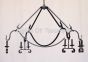 1037-8 Rustic Style Wrought Iron Chandelier