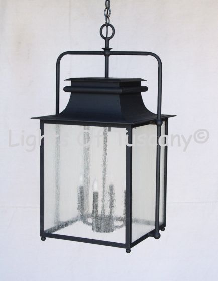 French Country Hanging Lantern, Modern Hanging Lantern, Large Lantern Light, Contemporary Lantern, American Colonial Lantern, Square Lantern, Commercial Lighting, Large Exterior Lantern, Exterior Hanging Lantern, Exterior Lighting, LED Lantern, Wrought Ir