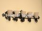 5573-5BEL Mediterranean Style Wrought Iron 5 Light Bathroom Vanity Bar Bell Light