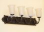 5659-4 Tuscan Style Wrought Iron Bathroom Bar Vanity Light