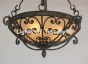 2404-3 Mediterranean/Tuscan Style Iron Hanging Bowl Pendant Light