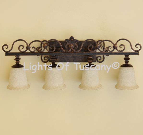 Mediterranean Style bathroom bar light