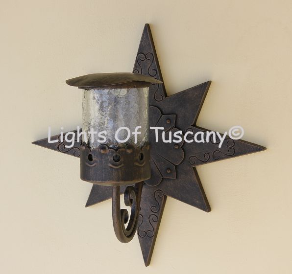 7335-1 Contemporary Star Outdoor Wall Light