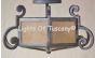 Tuscan Spanish Hallway Entry Hexagonal Semi-Flush Ceiling Light               