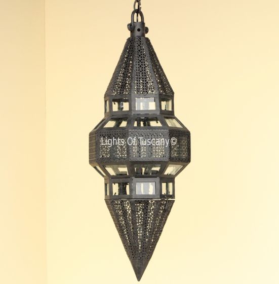 Moroccan Style Lighting, Hanging Moroccan Light, Moroccan Lantern, Unique Decorative Lighting, Wrought Iron Lighting, Hanging Lantern, Commercial Grade Iron Lighting, Themed Ligthing