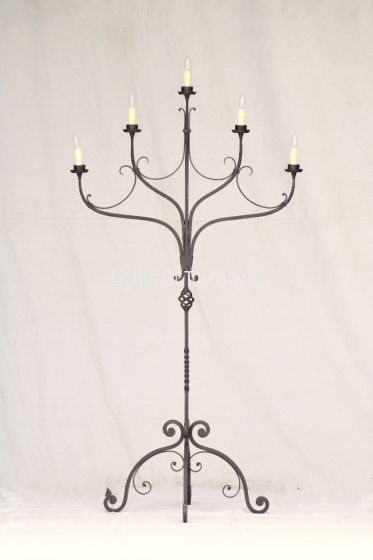 8510-5 Spanish Mediterranean Style Iron Floor Lamp