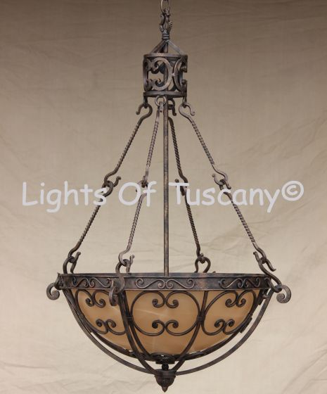 pendant-lighting-hanging-Hand-Forged Wrought Iron/Tuscan pendant