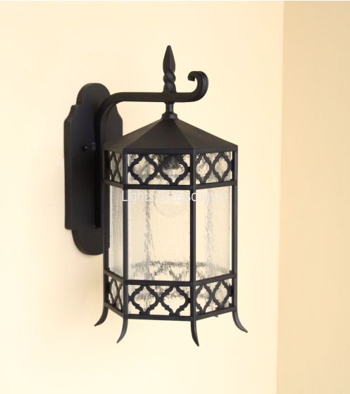8308-1 Mediterranean Contemporary Outdoor Iron Wall Light