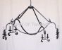 1037-8 Rustic Style Wrought Iron Chandelier